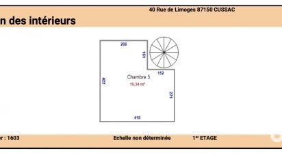 Maison traditionnelle 7 pièces de 185 m² à Cussac (87150)