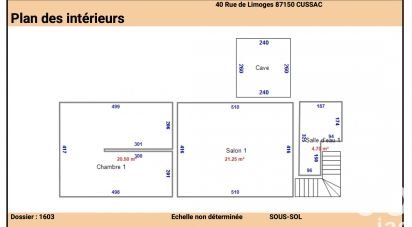 Maison traditionnelle 7 pièces de 185 m² à Cussac (87150)