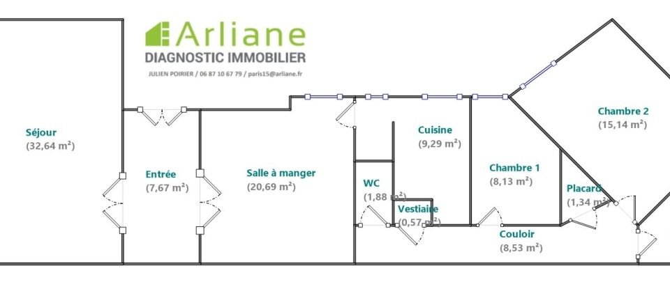 Apartment 5 rooms of 111 m² in Paris (75011)