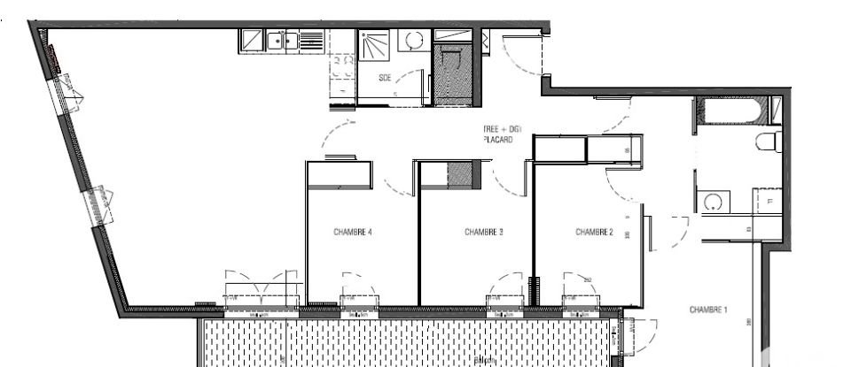 Apartment 5 rooms of 104 m² in Massy (91300)