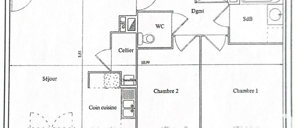 Apartment 3 rooms of 62 m² in Douai (59500)