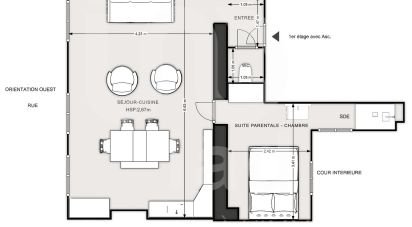 Appartement 2 pièces de 42 m² à Paris (75018)