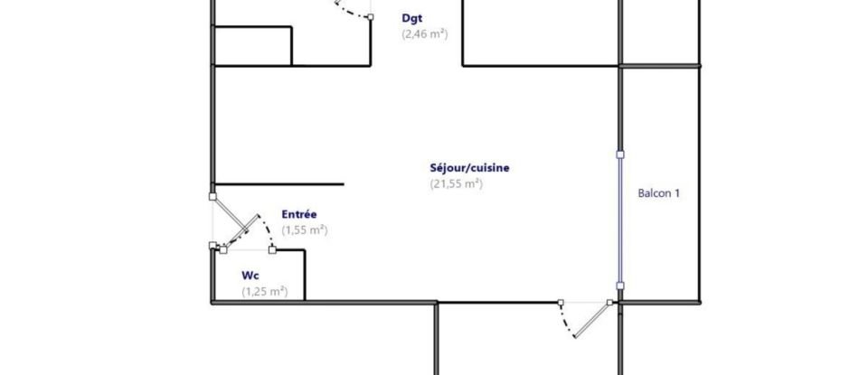 Appartement 3 pièces de 61 m² à Lyon (69008)