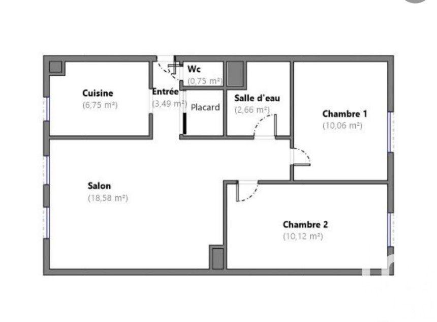 Appartement 3 pièces de 53 m² à Créteil (94000)