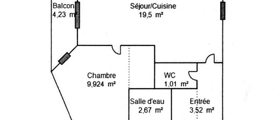 Apartment 2 rooms of 37 m² in Saint-Nazaire (44600)