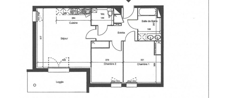 Appartement 3 pièces de 61 m² à Floirac (33270)