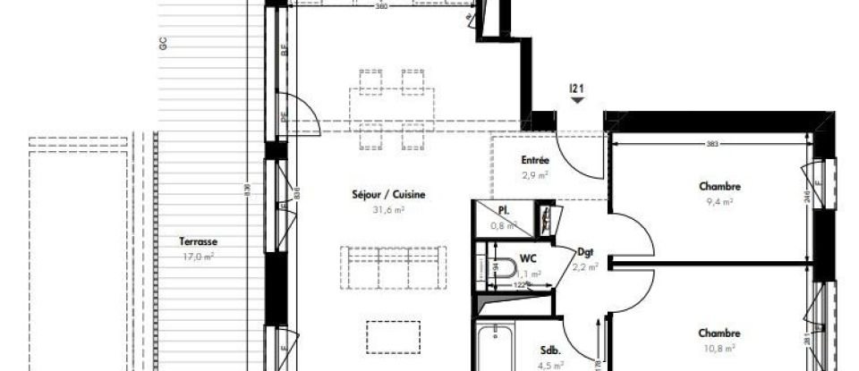 Appartement 3 pièces de 63 m² à Villerupt (54190)