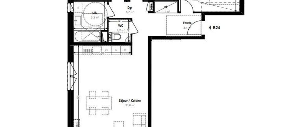 Apartment 4 rooms of 82 m² in Villerupt (54190)