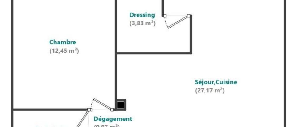 Appartement 3 pièces de 49 m² à Paris (75017)