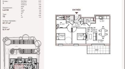 Apartment 3 rooms of 67 m² in Carentan les Marais (50480)