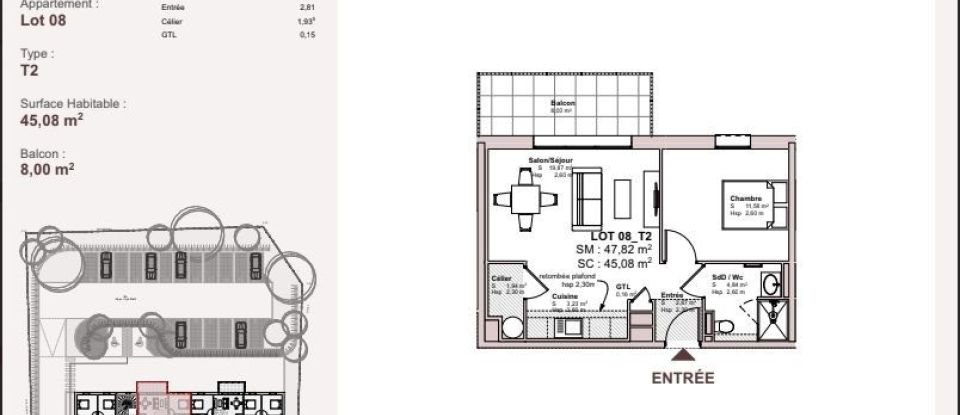 Apartment 2 rooms of 45 m² in Carentan les Marais (50500)