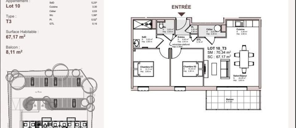 Apartment 3 rooms of 67 m² in Carentan les Marais (50500)