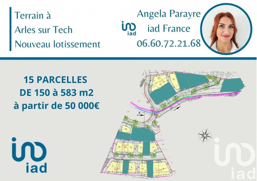 Terrain de 416 m² à Arles-sur-Tech (66150)