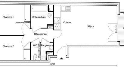 Appartement 3 pièces de 62 m² à Chennevières-sur-Marne (94430)