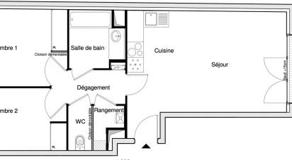 Apartment 3 rooms of 61 m² in Chennevières-sur-Marne (94430)