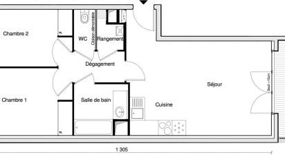 Apartment 3 rooms of 62 m² in Chennevières-sur-Marne (94430)