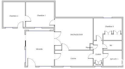 House 4 rooms of 107 m² in Huismes (37420)