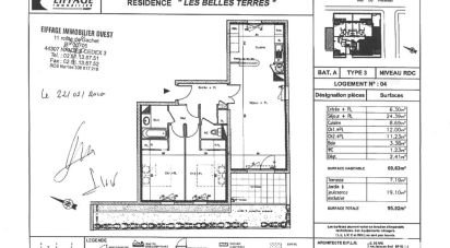 Apartment 3 rooms of 70 m² in Nantes (44300)