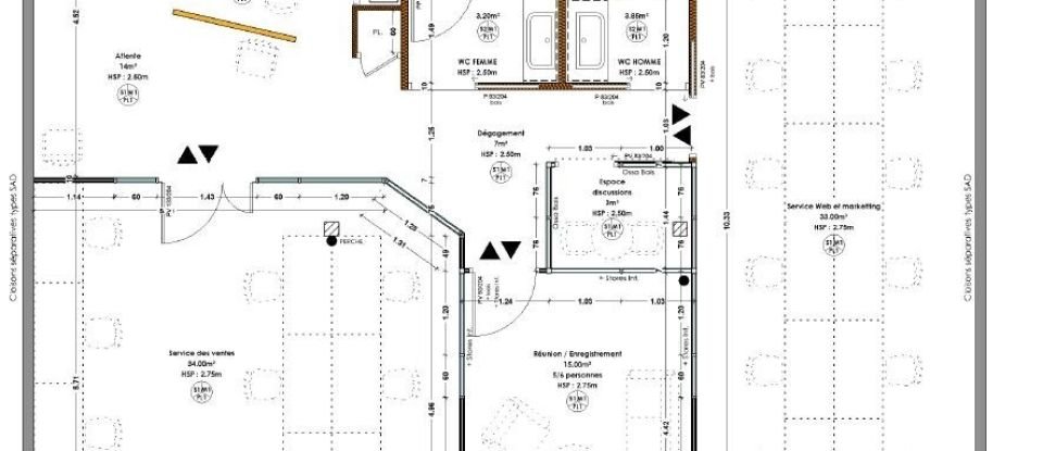 Offices of 142 m² in Lahonce (64990)