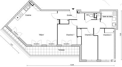 Appartement 4 pièces de 78 m² à Villiers-sur-Marne (94350)