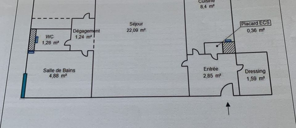 Apartment 2 rooms of 53 m² in Le Mans (72000)