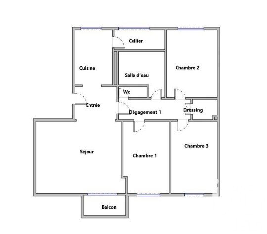 Appartement 4 pièces de 65 m² à Eaubonne (95600)