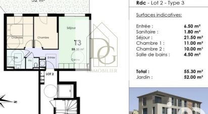 Apartment 3 rooms of 55 m² in Six-Fours-les-Plages (83140)