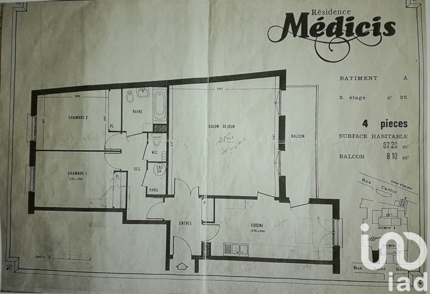 Appartement 4 pièces de 87 m² à Mantes-la-Jolie (78200)