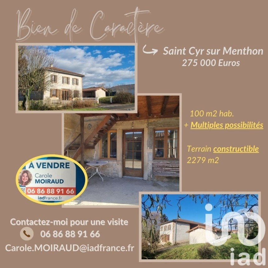 Maison de village 3 pièces de 180 m² à Saint-Cyr-sur-Menthon (01380)