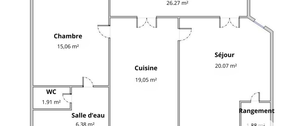 Apartment 2 rooms of 65 m² in Feyzin (69320)