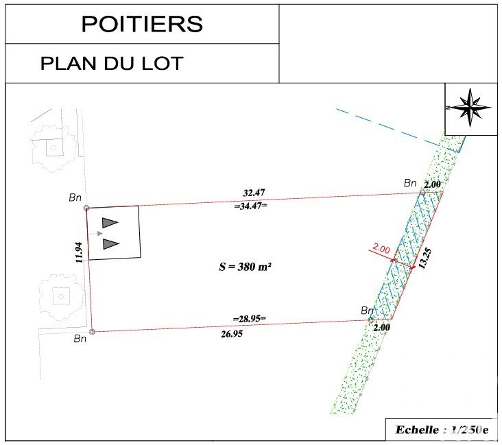 Terrain de 380 m² à Poitiers (86000)