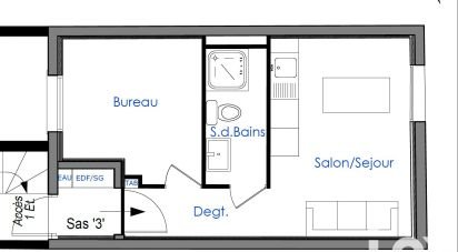 Apartment 2 rooms of 27 m² in Bagneux (92220)