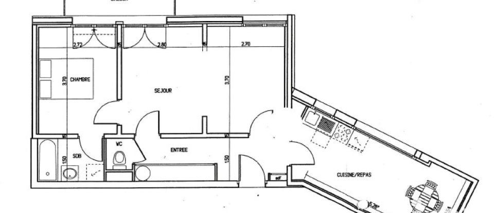 Apartment 2 rooms of 59 m² in Argenteuil (95100)