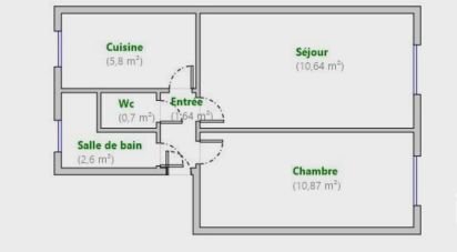 Appartement 2 pièces de 32 m² à Saint-Ouen-sur-Seine (93400)