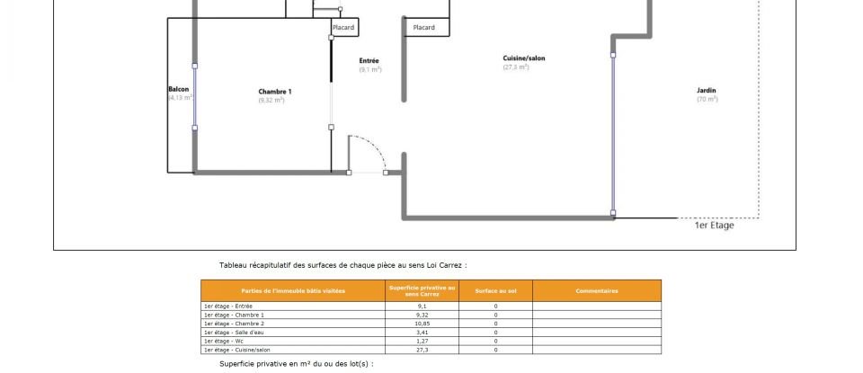 Apartment 3 rooms of 61 m² in Annecy (74000)