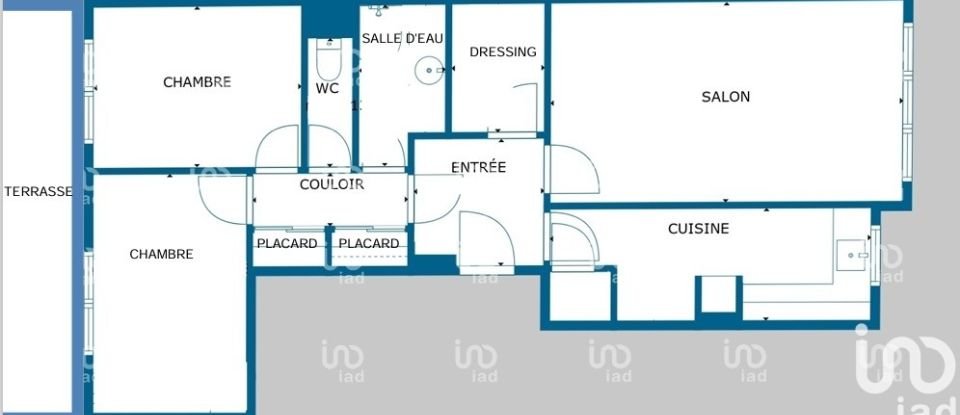 Apartment 3 rooms of 63 m² in Paris (75020)