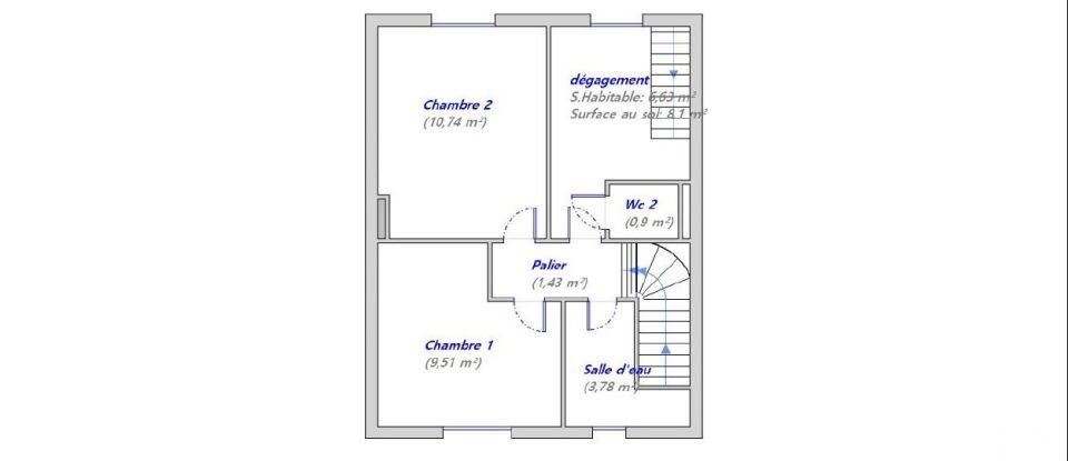 Maison de ville 5 pièces de 116 m² à Le Mans (72000)