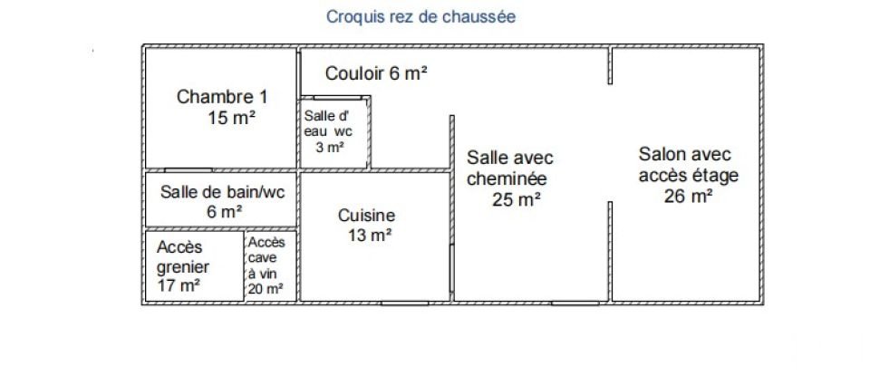 Longère 6 pièces de 145 m² à Boisset-les-Prévanches (27120)