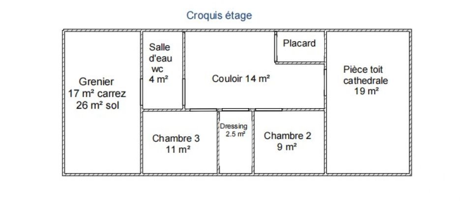 Longère 6 pièces de 145 m² à Boisset-les-Prévanches (27120)