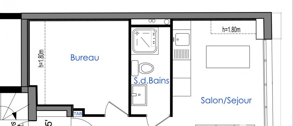 Apartment 2 rooms of 26 m² in Bagneux (92220)