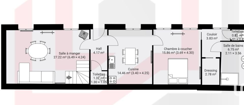 House 4 rooms of 104 m² in Miribel (01700)