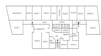 Offices of 393 m² in Tours (37000)