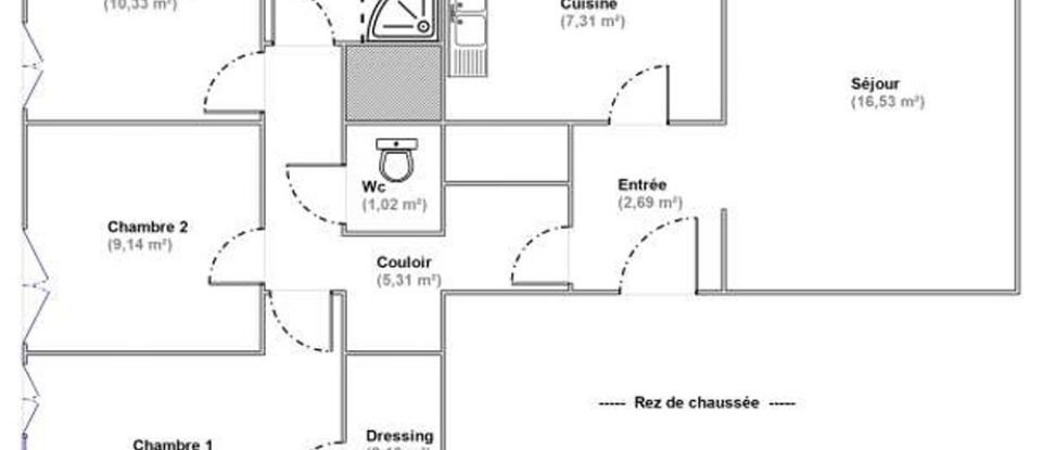 Appartement 4 pièces de 69 m² à Yerres (91330)