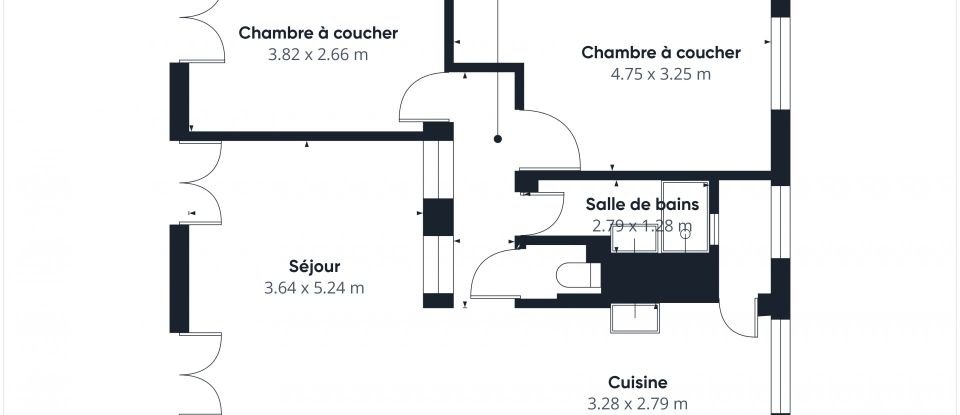 Appartement 4 pièces de 64 m² à Nantes (44300)