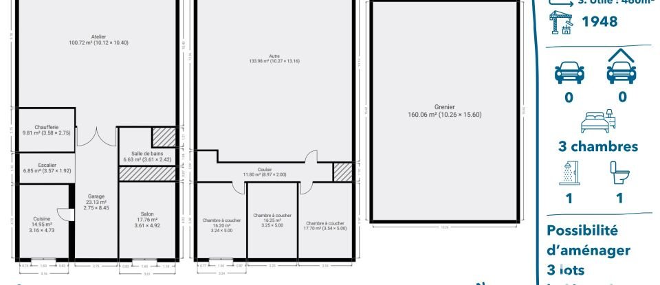 Town house 4 rooms of 127 m² in Saint-Maurice-Colombier (25260)