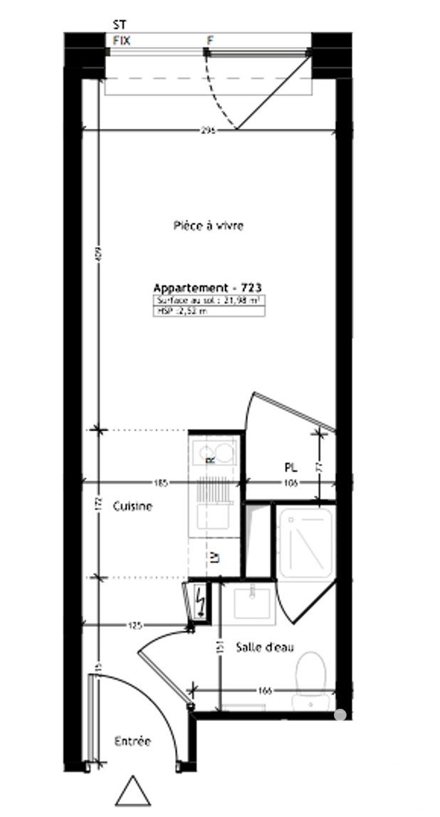 Studio 1 room of 21 m² in Bordeaux (33800)