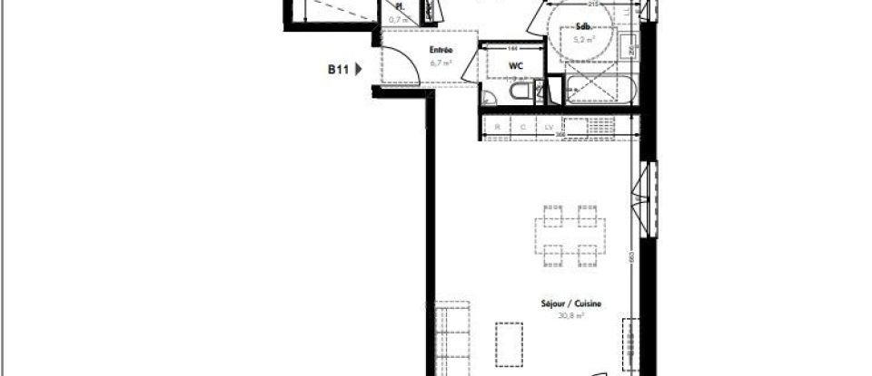 Apartment 3 rooms of 70 m² in Villerupt (54190)