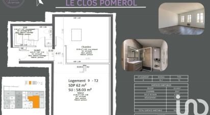 Appartement 3 pièces de 62 m² à Libourne (33500)