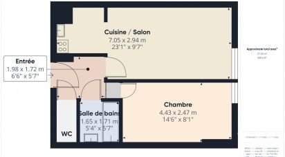 Appartement 2 pièces de 37 m² à Évry (91000)