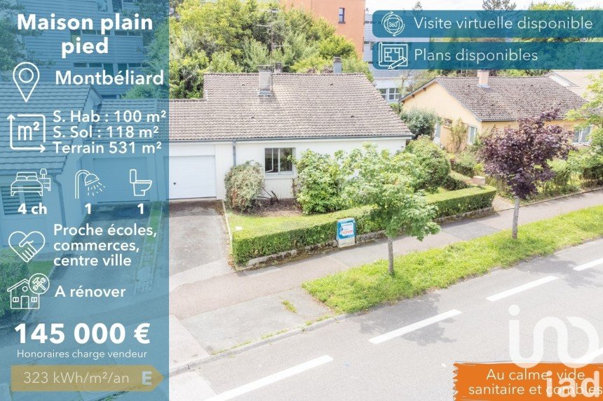 House 6 rooms of 100 m² in Montbéliard (25200)